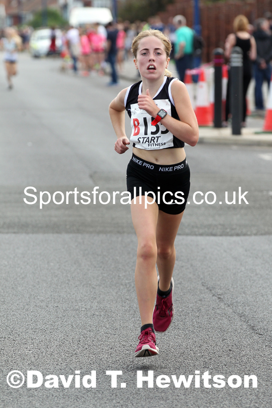 Womens under-17s 2021 Northern 6 and 4 Stage and Young Athletes Road Relays, Redcar. Photo: David T. Hewitson/Sports for All Pics